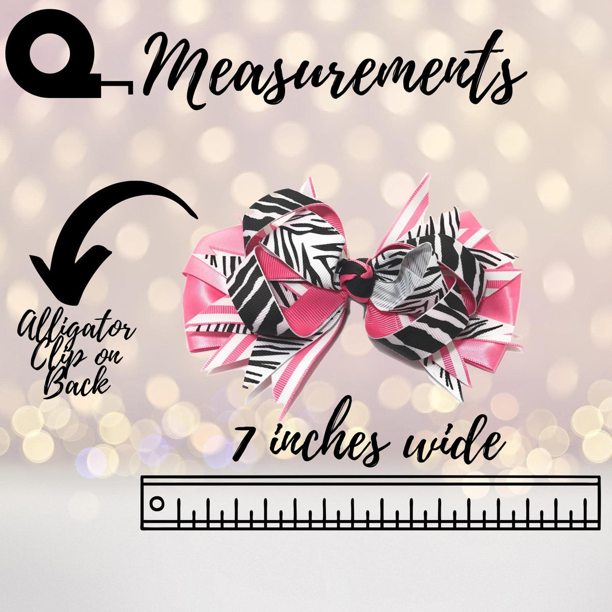 Girls Sassy Zebra Hair Bows