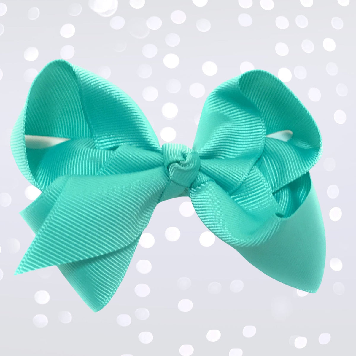 Girls Small Chunky Hair Bow, Small Basic Hair Bow