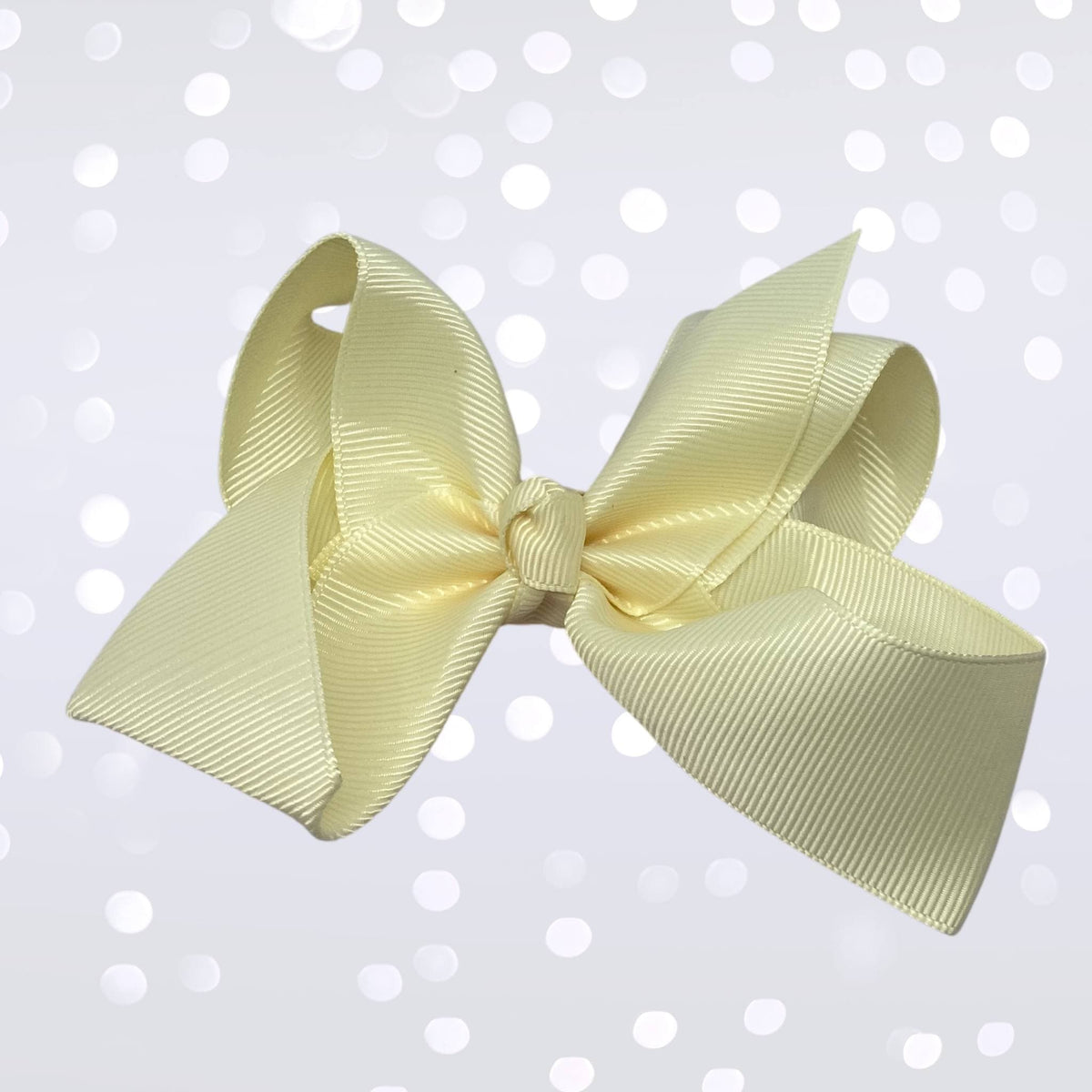 Girls Small Chunky Hair Bow, Small Basic Hair Bow