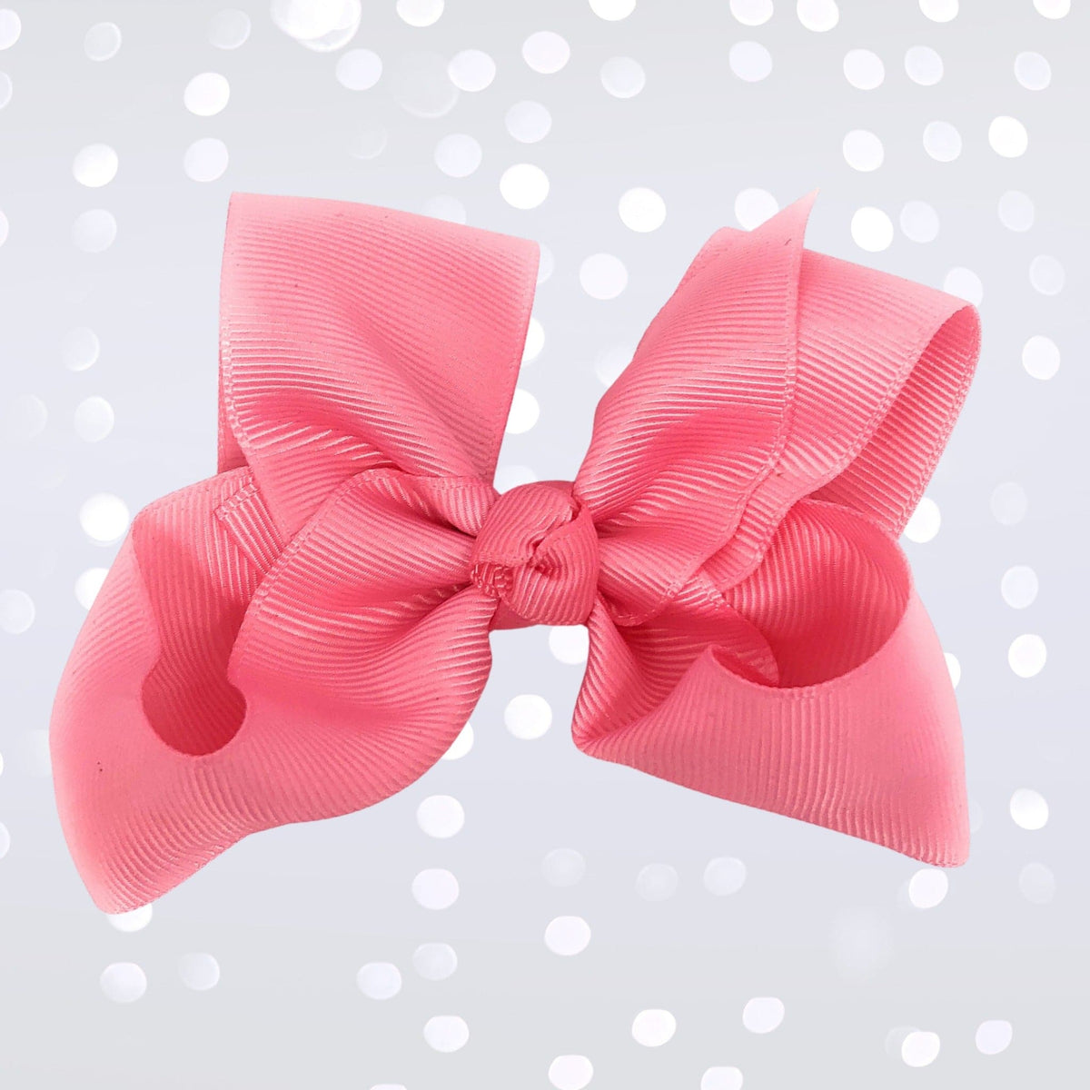 Girls Small Chunky Hair Bow, Small Basic Hair Bow