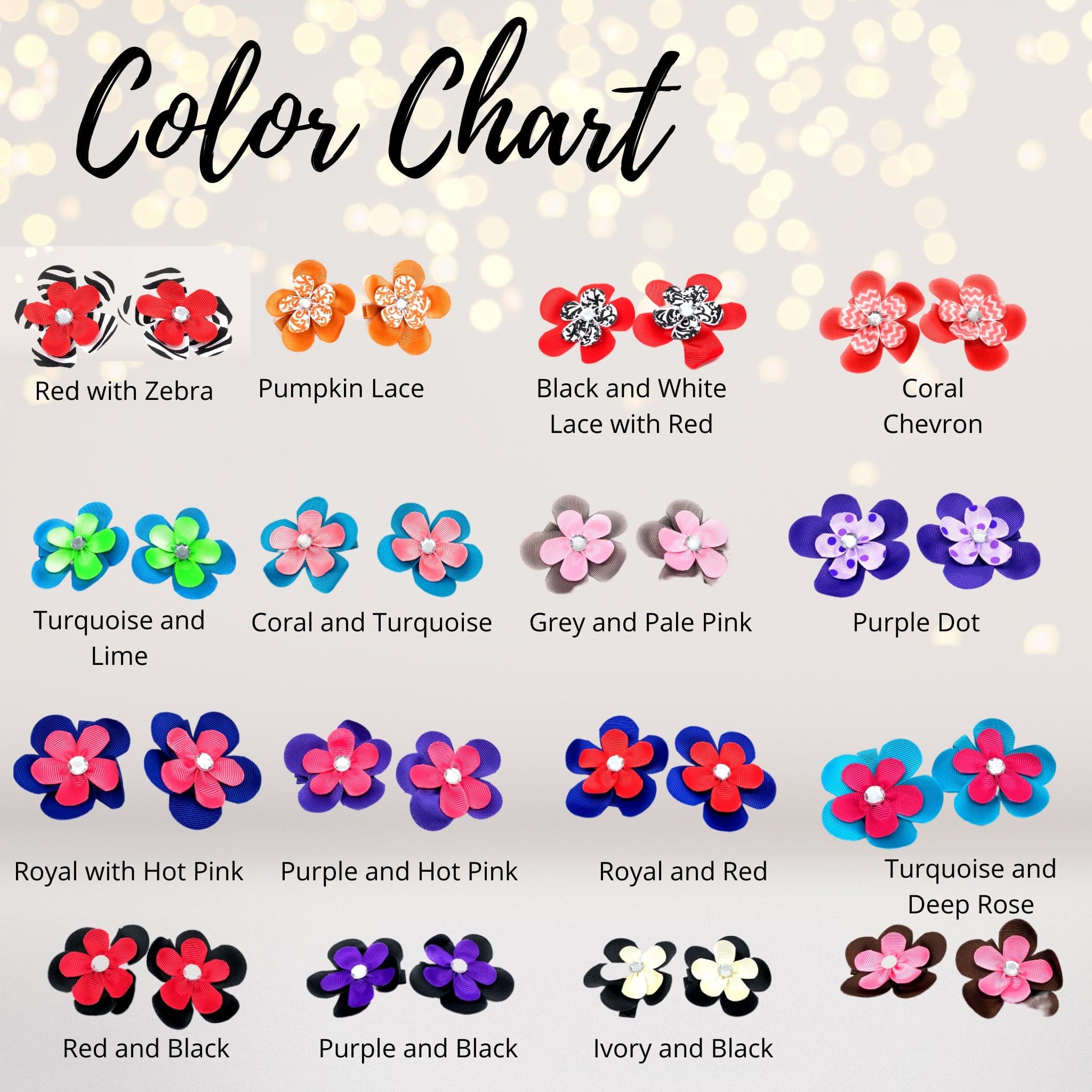 Girls Small Double Layered Flower Hair Clips