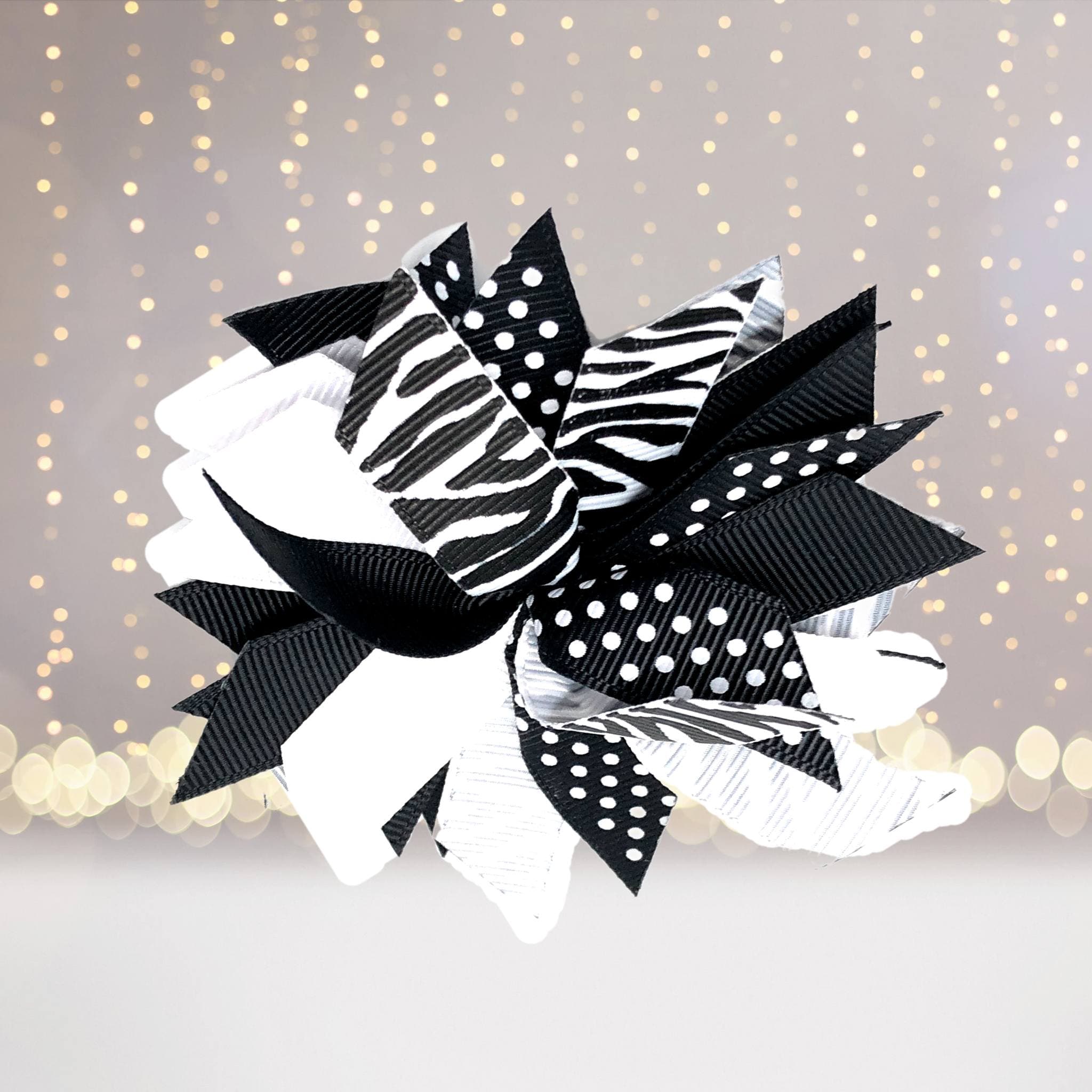 Girls Small Pom Pom Hair Bow