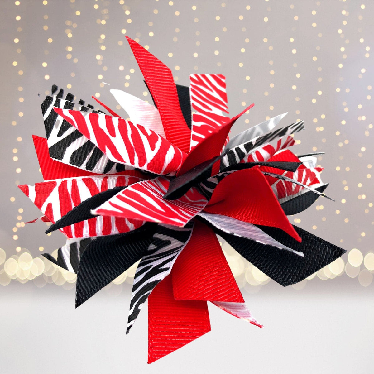 Girls Small Pom Pom Hair Bow
