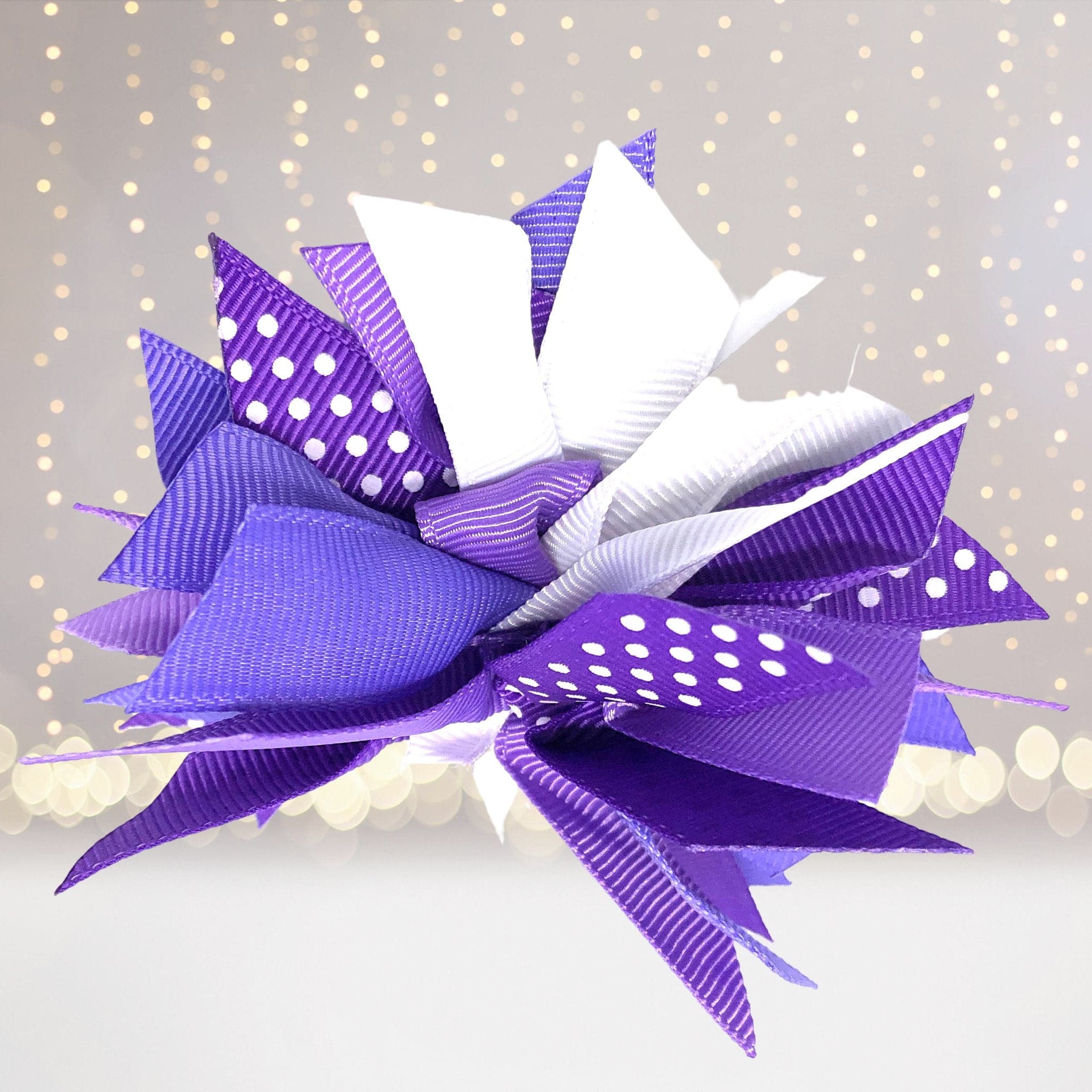 Girls Small Pom Pom Hair Bow