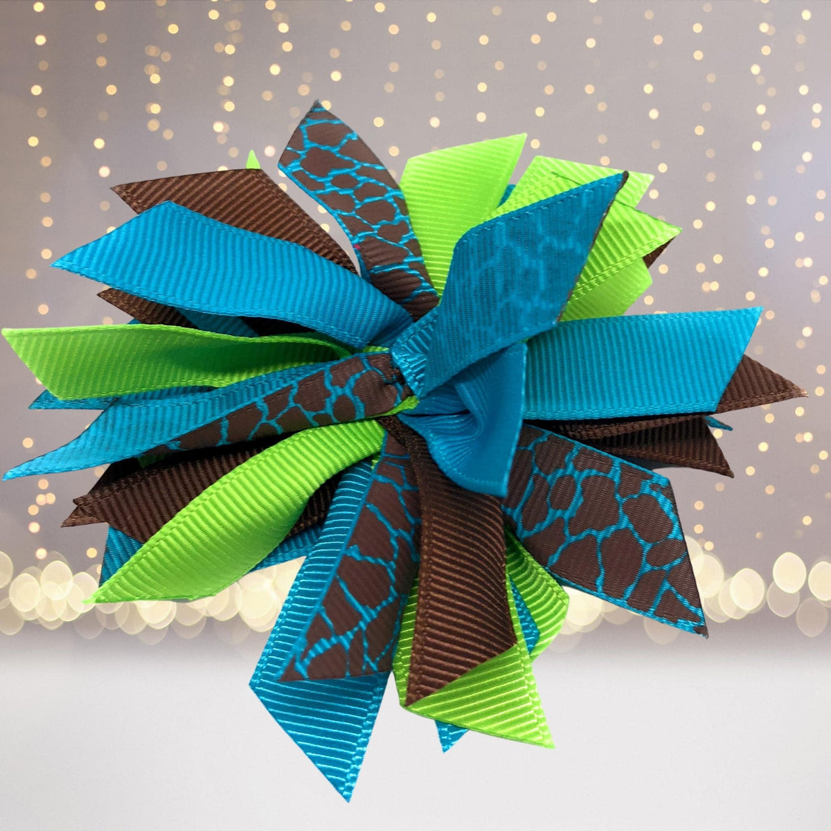 Girls Small Pom Pom Hair Bow