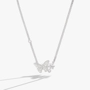 Glass Butterfly Inline Necklace