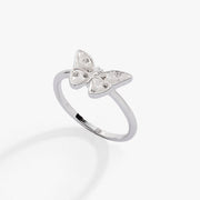 Glass Butterfly Statement Ring