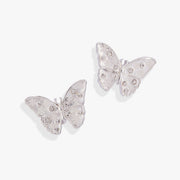 Glass Butterfly Statement Stud Earrings