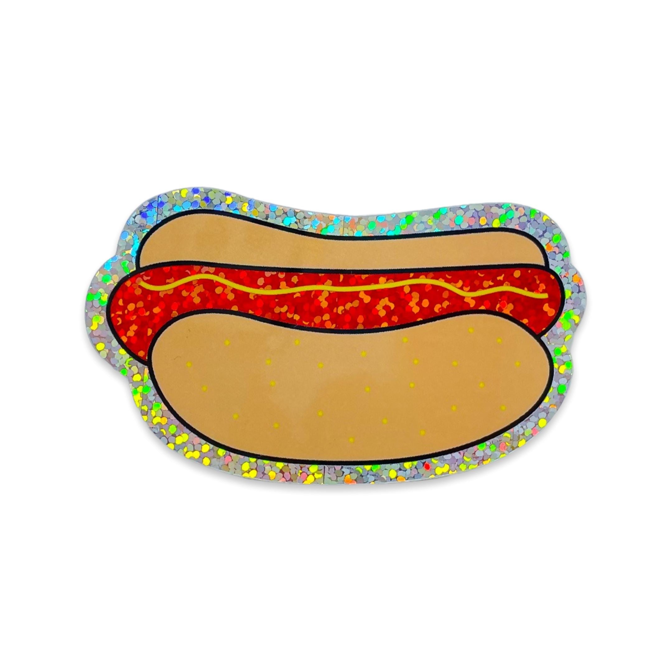 Glitter Hot Dog Sticker