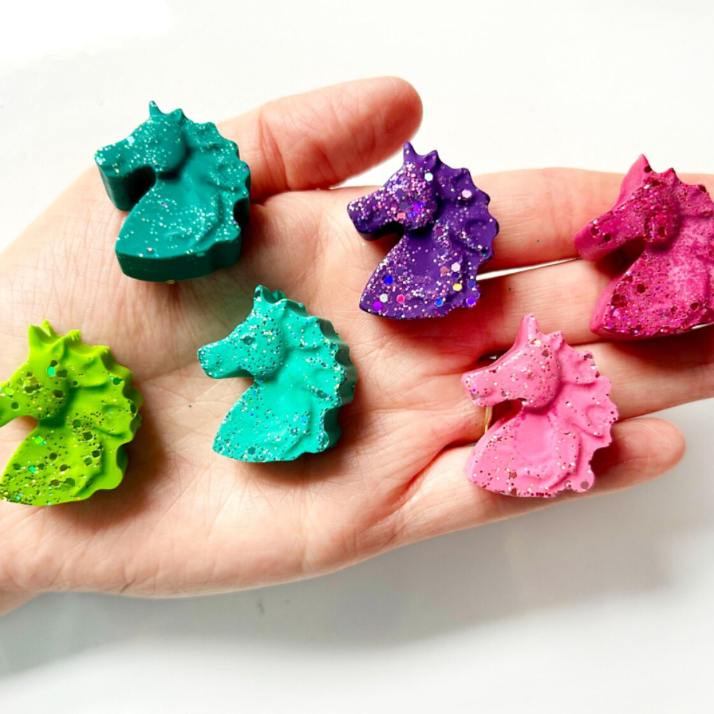 Glitter Unicorn Crayons Set