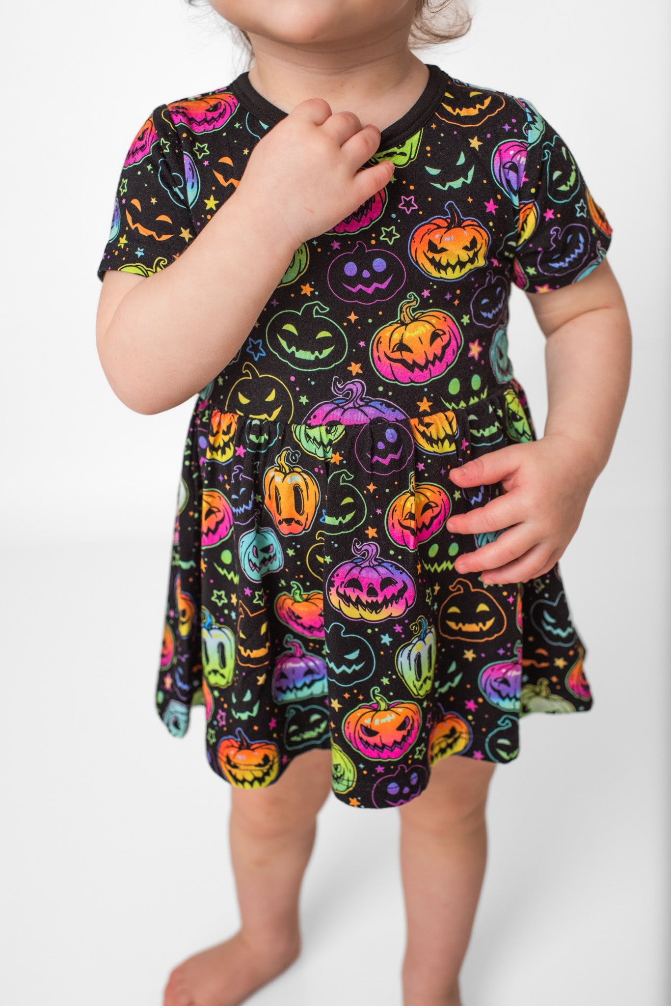 Halloween Pumpkins | Bamboo Baby Bodysuit Dress