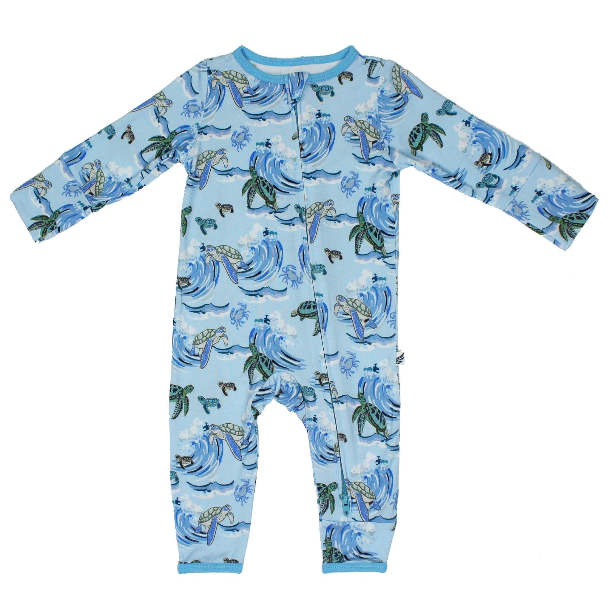 Go With The Flow Sea Turtles Coverall (0-3t)