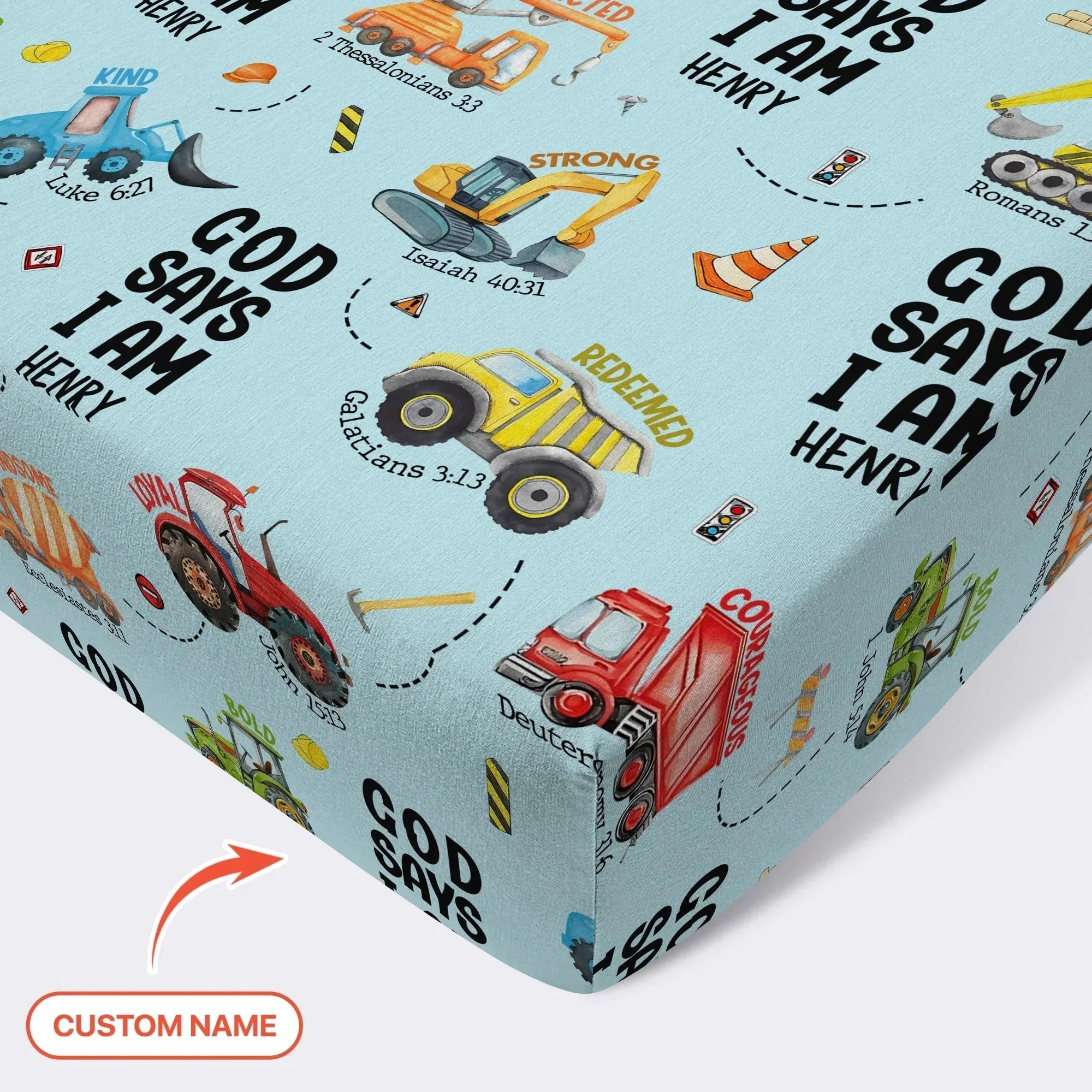 God Says I Am Boy Bamboo Fitted Crib Sheet