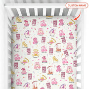 God Says I Am Girl Bamboo Fitted Crib Sheet