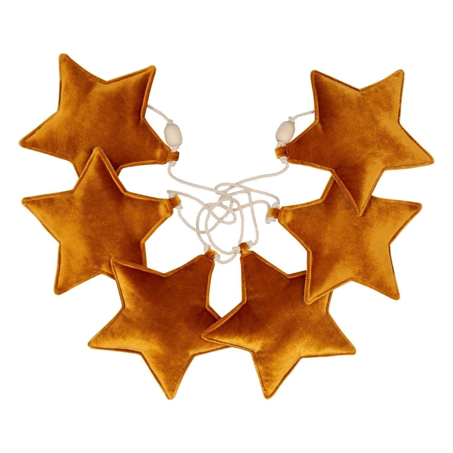 Velvet Gold Dust Garland With Stars