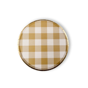 Gold Matte Plaid Plate, Small
