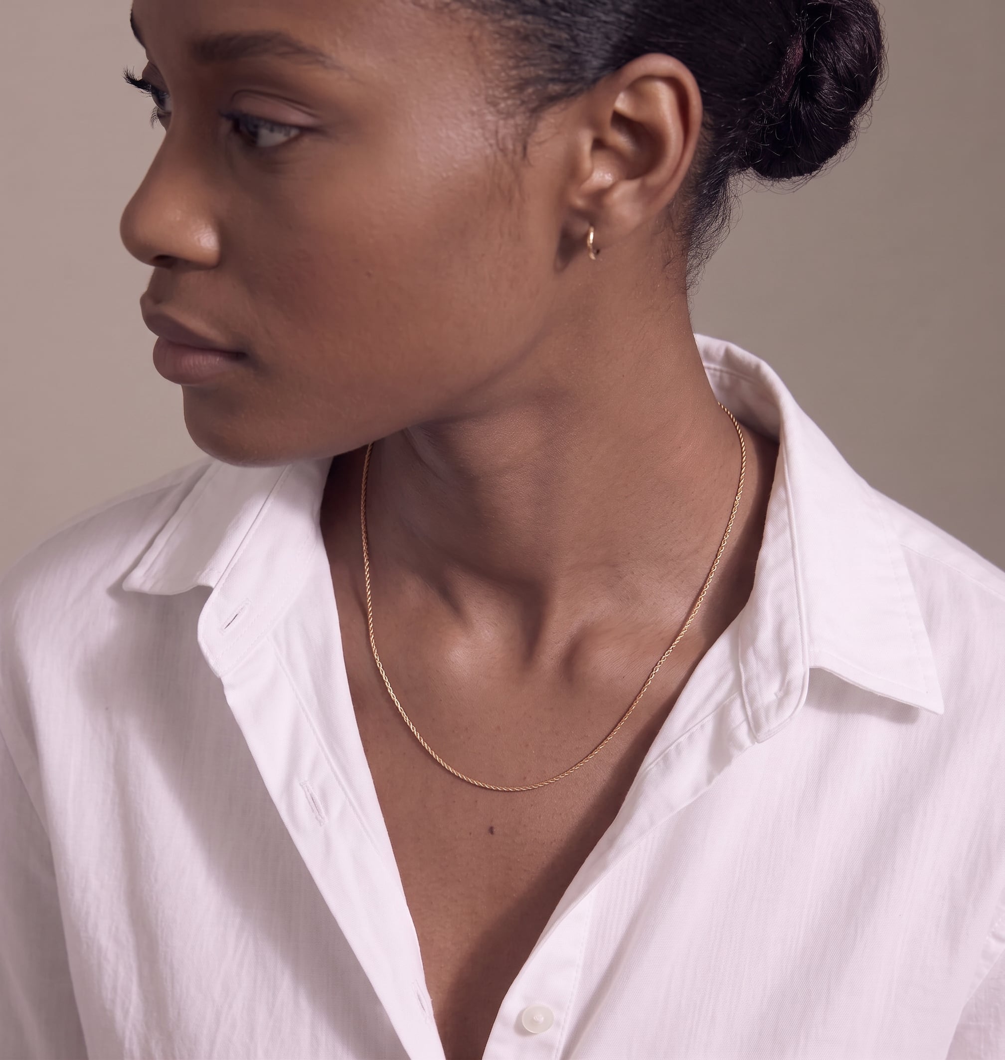 14k Gold Rope Chain Necklace