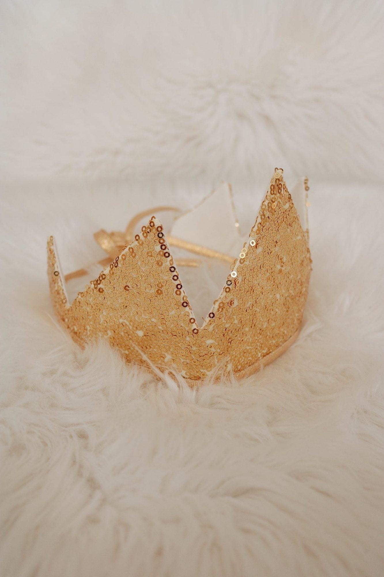 Gold Sequins Crown