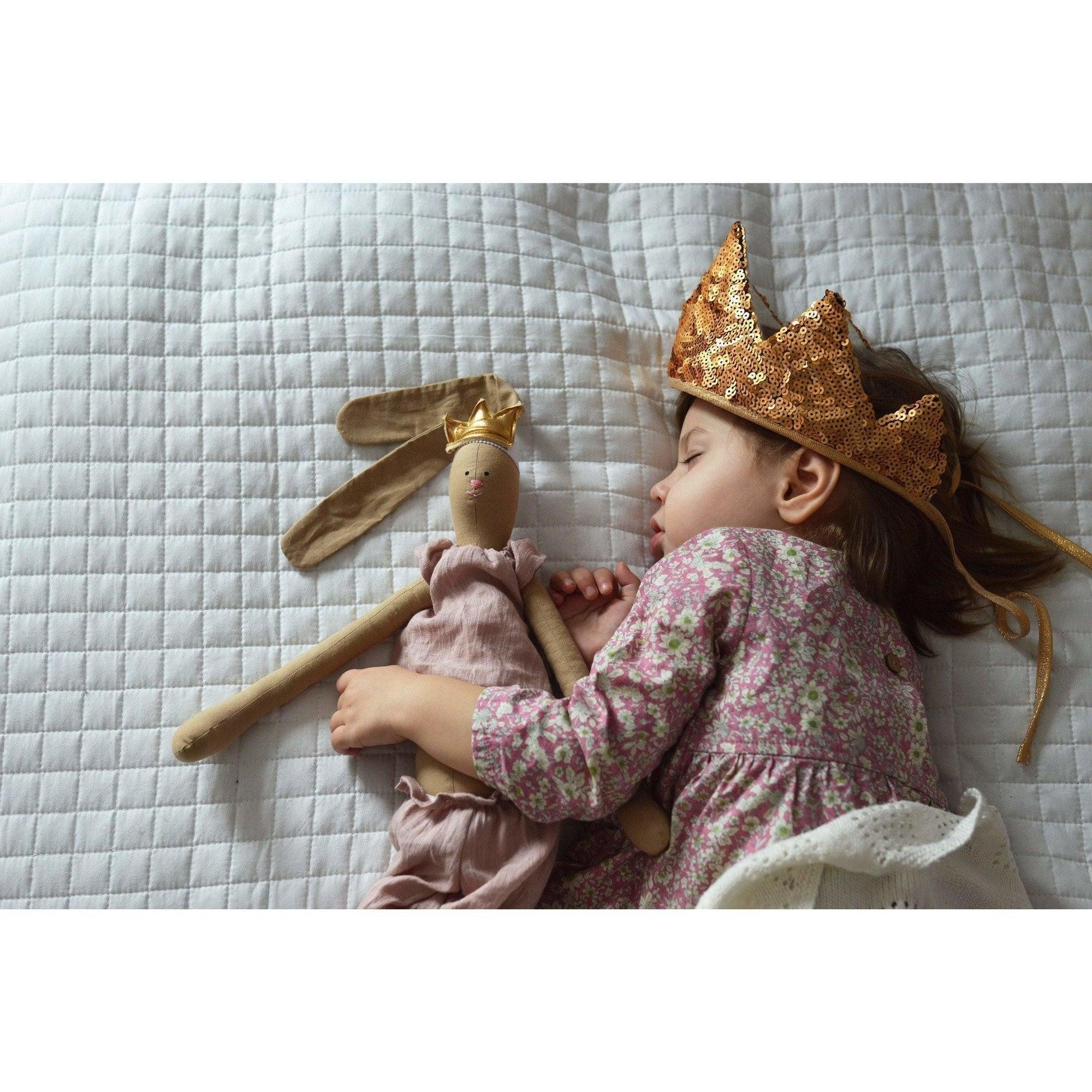 Gold Sequins Crown And Wand Magic Set