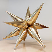 Gold Starburst Cluster Balloon – 40" Foil | Ellie’s Party Supply