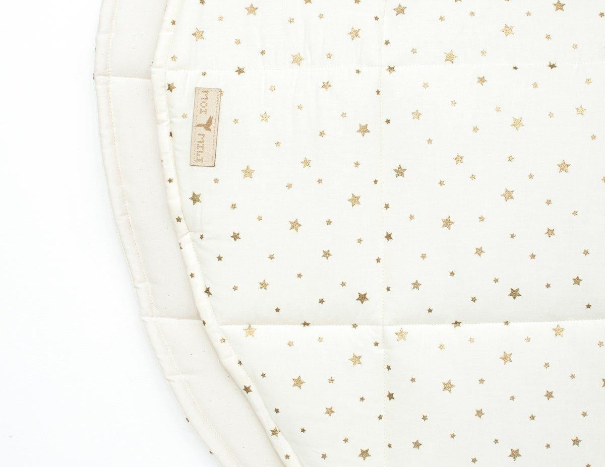 Gold Stars Round Cotton Mat