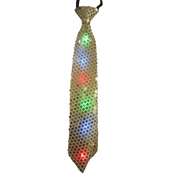 Gold Tie With Led Flashing Lights