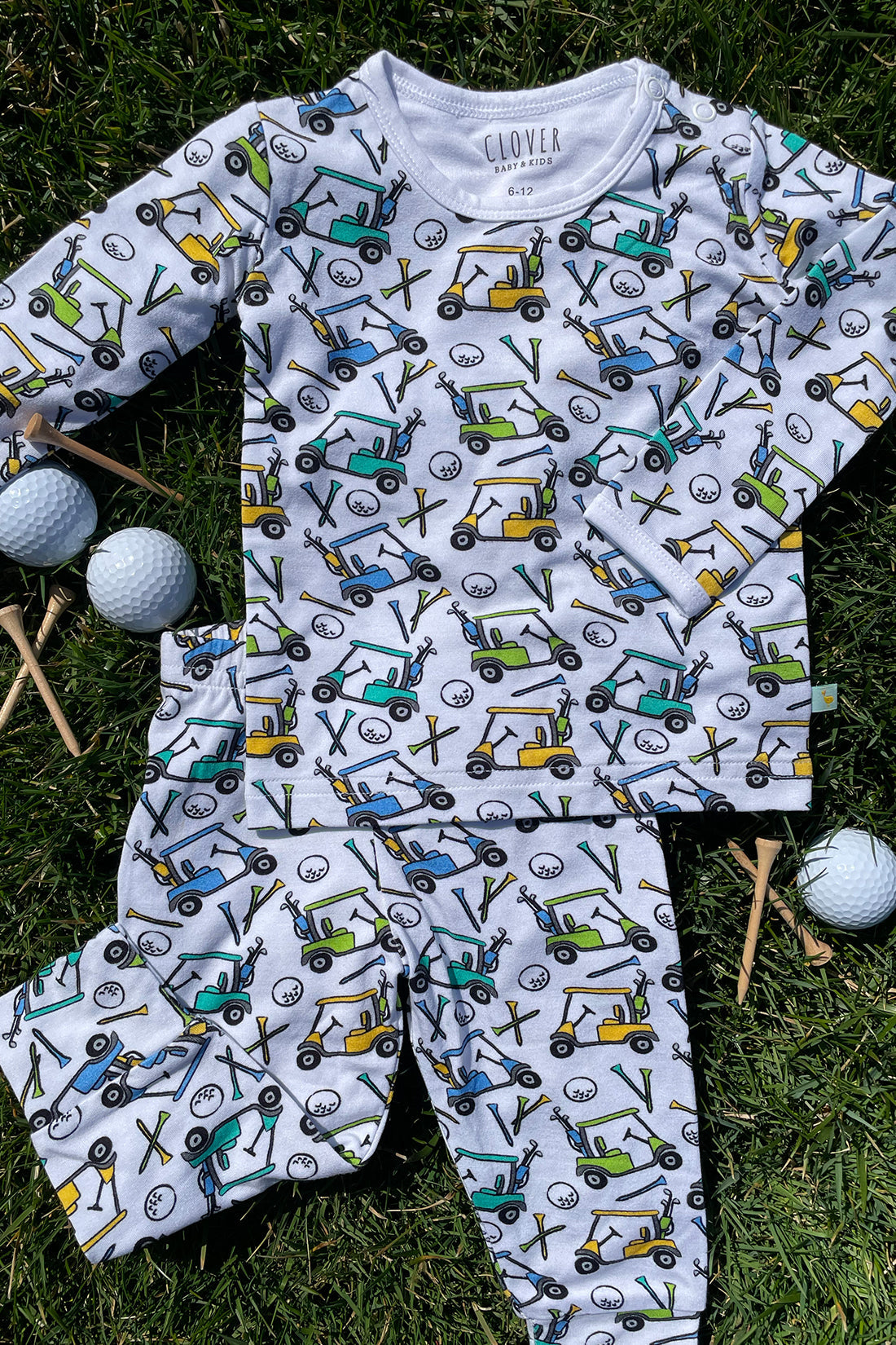 Long Sleeve Pajama Set - Golf