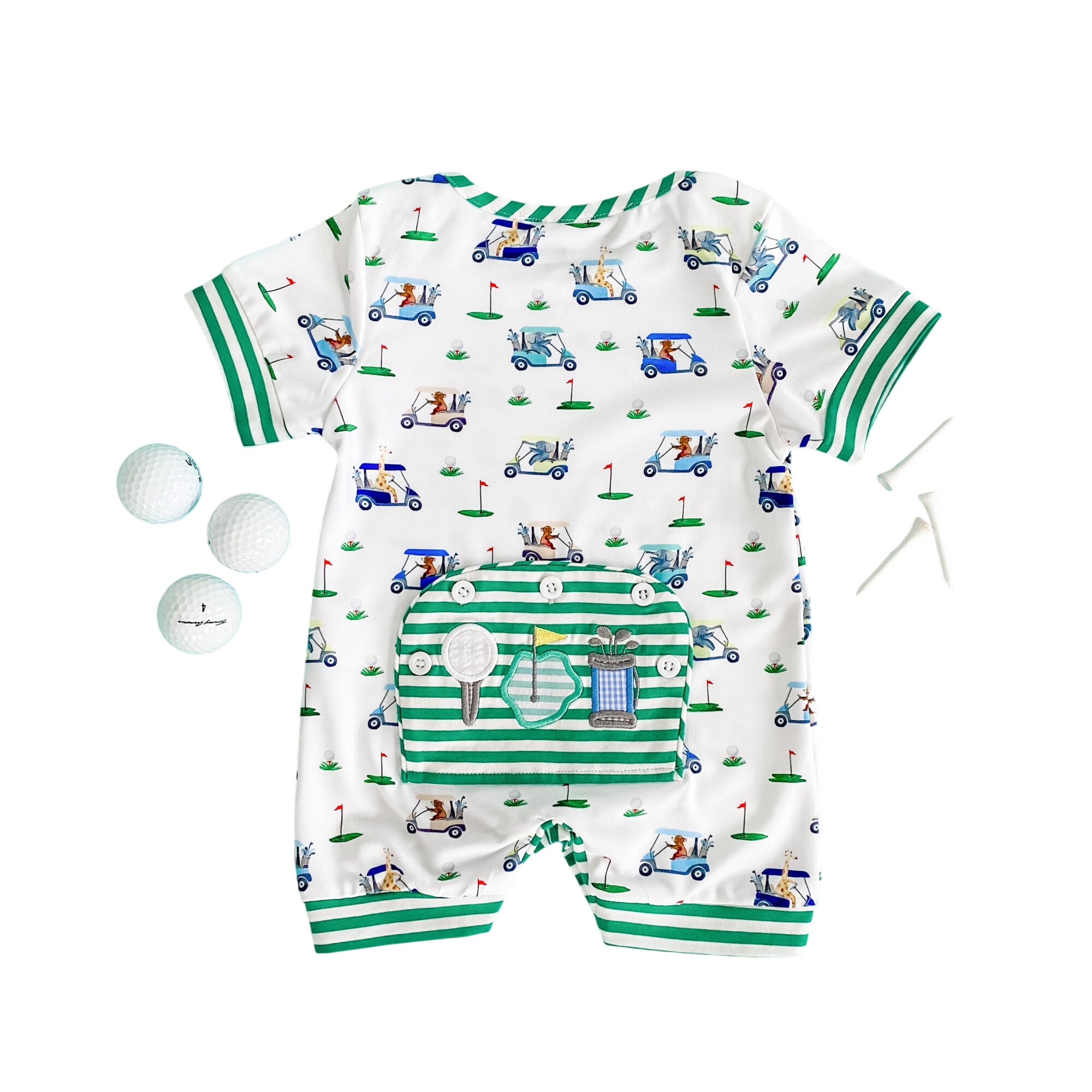 Boys Fairway Shortie Golf Romper