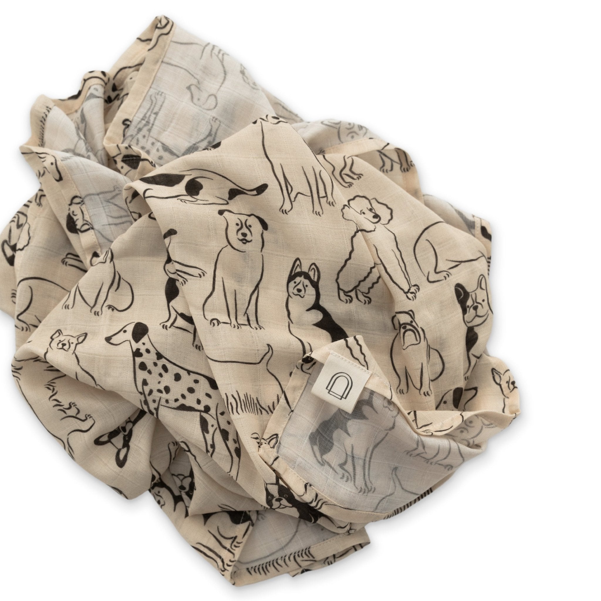 Good Dog Muslin Swaddle Blanket