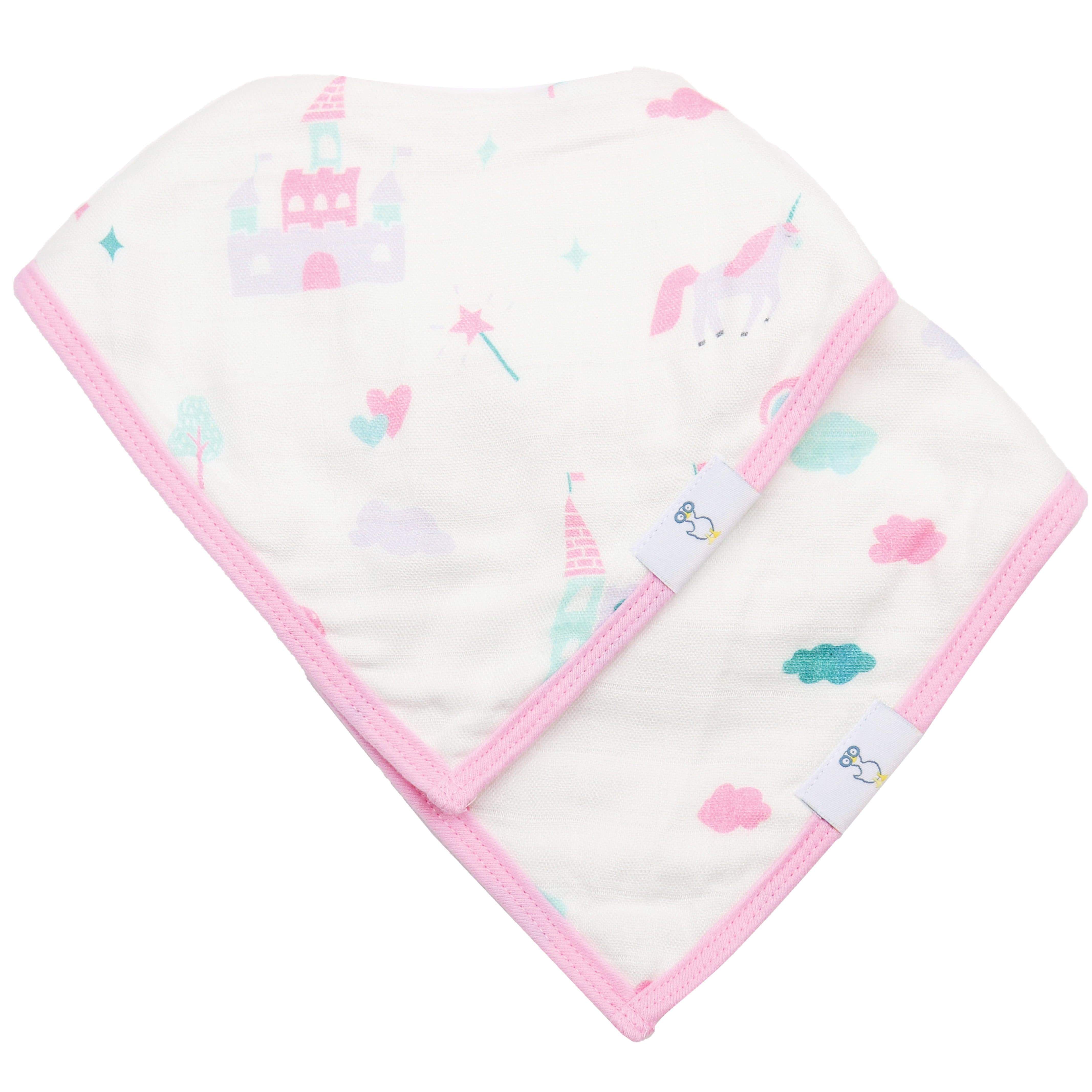 Clouds And Castles 2 Pack Muslin & Terry Cloth Bib Set