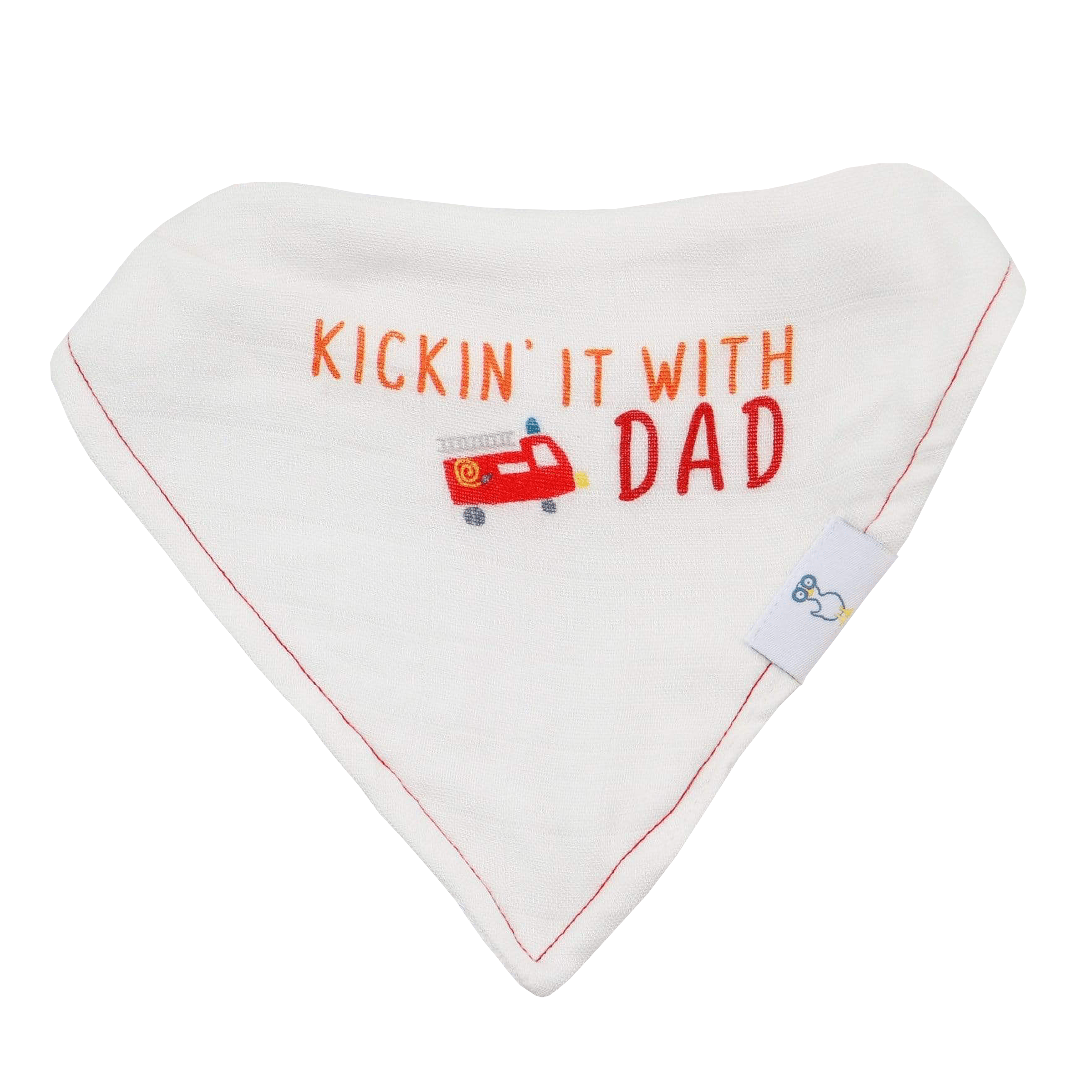 Dad And Buildings 2 Pack Muslin & Terry Cloth Bib Set