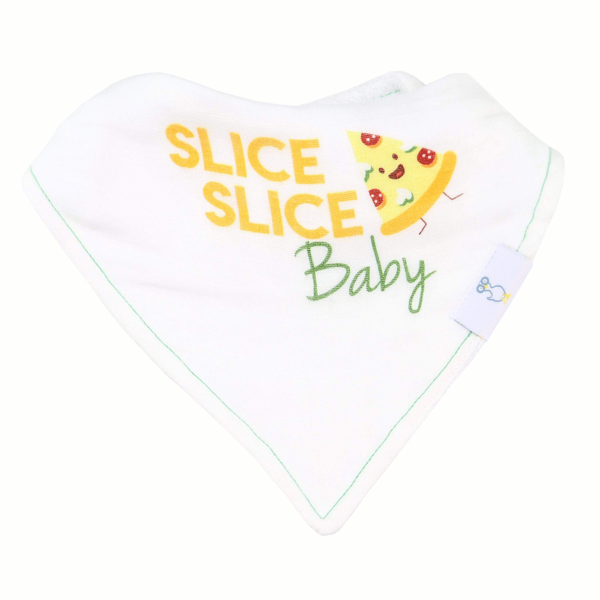 Slice Slice Baby And Pizza 2 Pack Muslin & Terry Cloth Bib Set