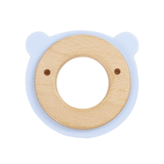 Blue Bear Animal Teether Wooden + Silicone
