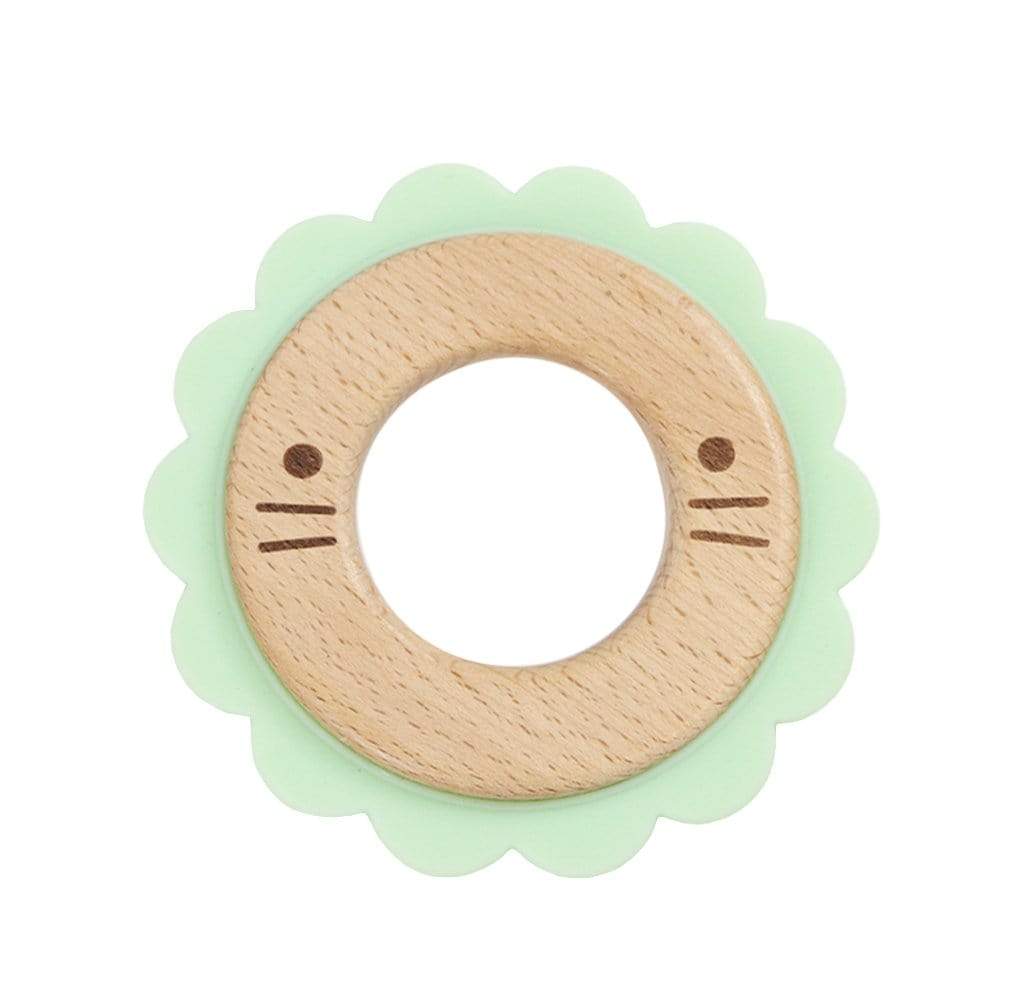 Lion Mint  Animal Teether Wooden + Silicone