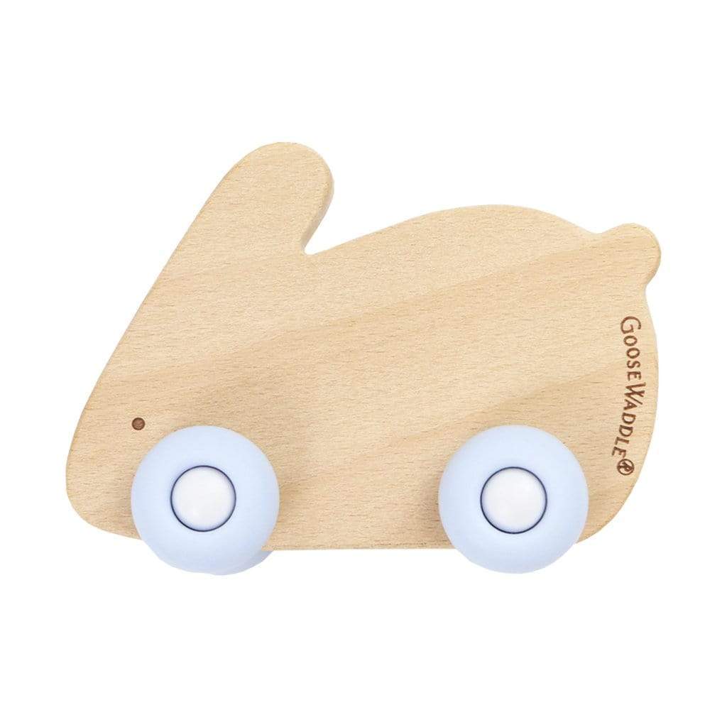 Mint Bear Silicone + Wood Teether With Wheels