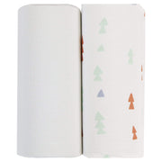 Triangles And Gray 2 Pk Swaddle Blanket