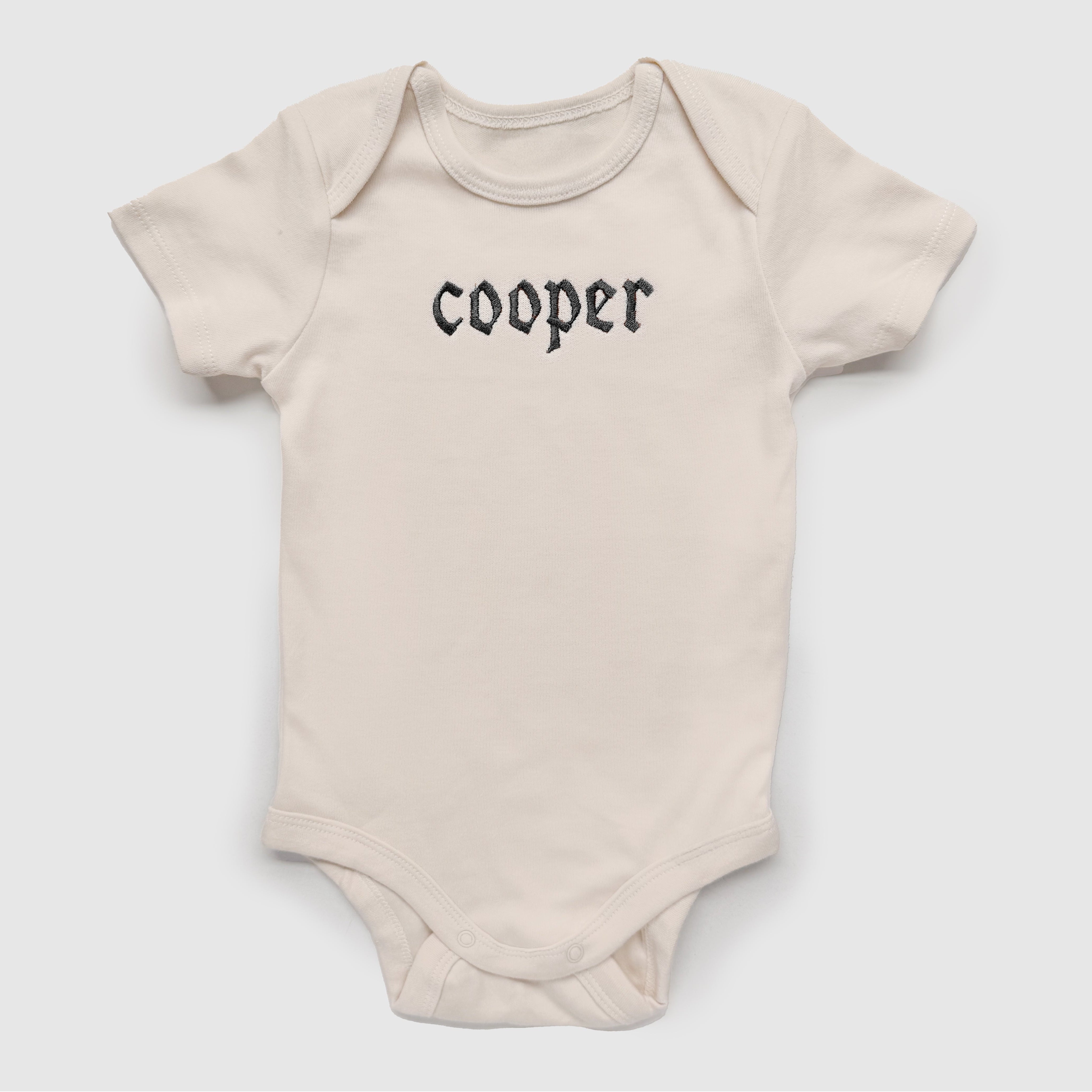 Personalized Kids Name Shirt With Gothic Embroidery