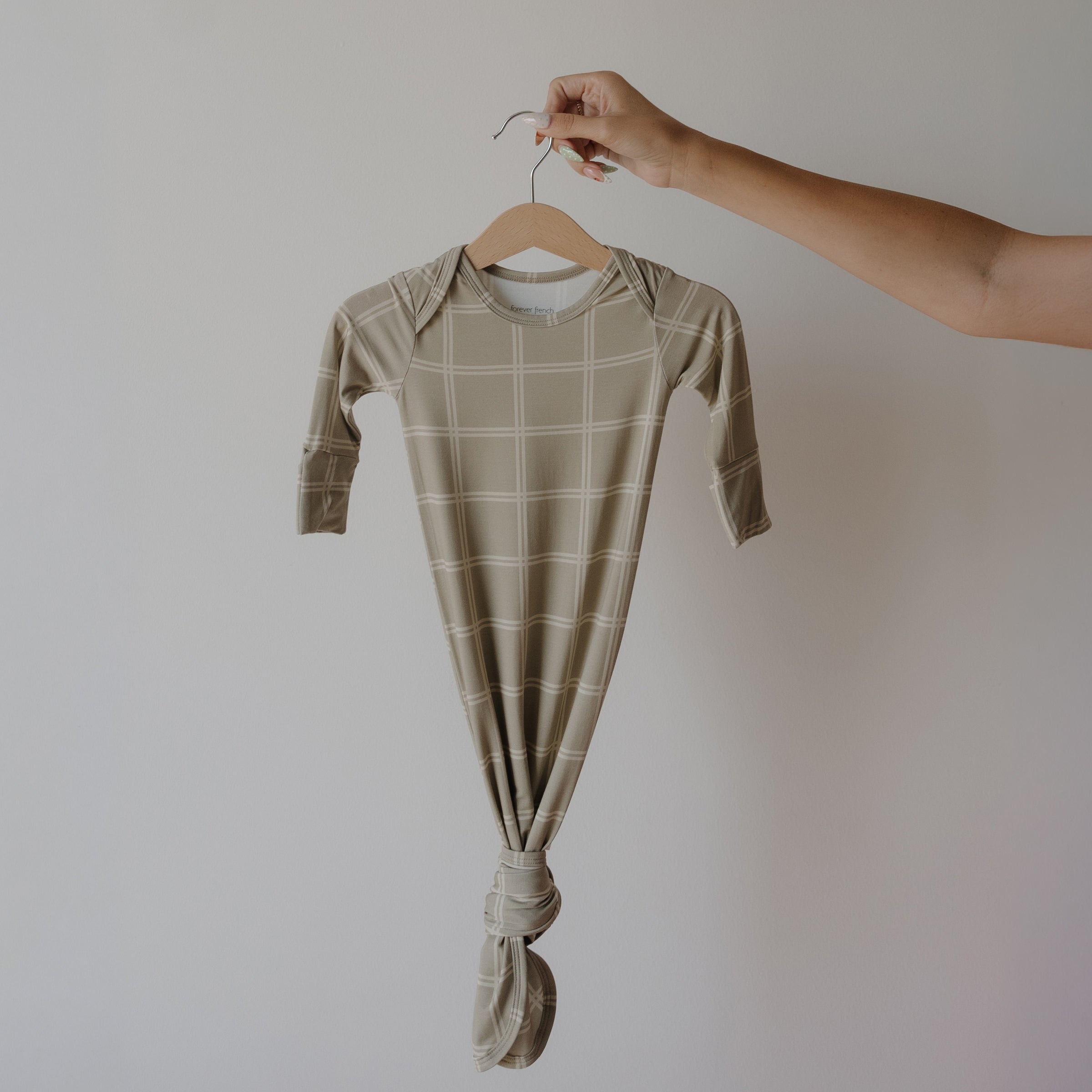 Bamboo Knotted Gown | Linen Grid