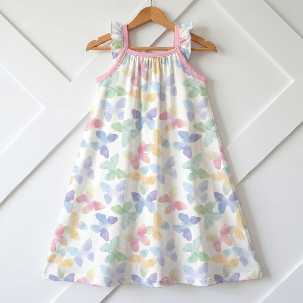 Grace Wings Flutter Sleeve Dress