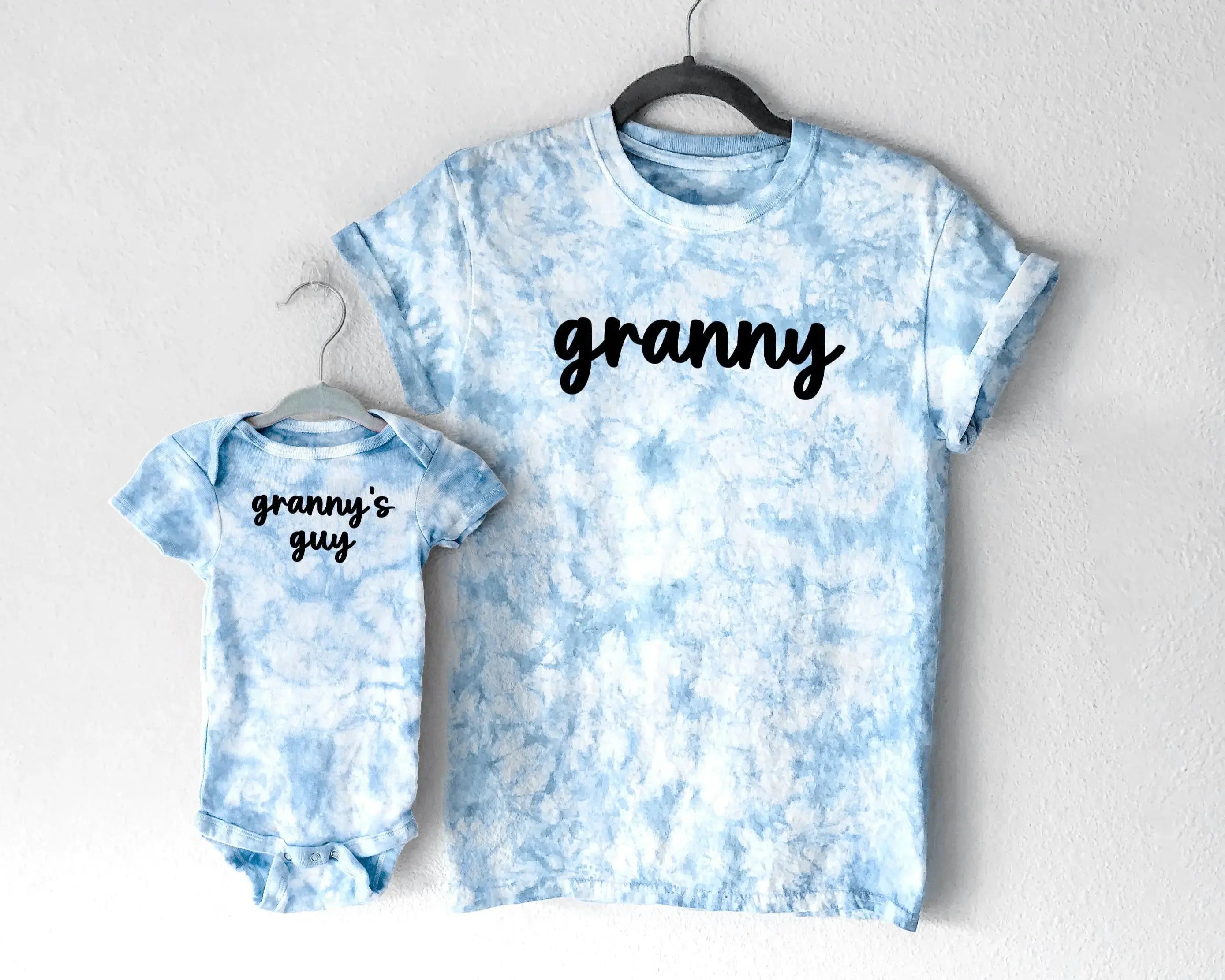Tie Dye Personalized Grandma And Me Shirt Set
