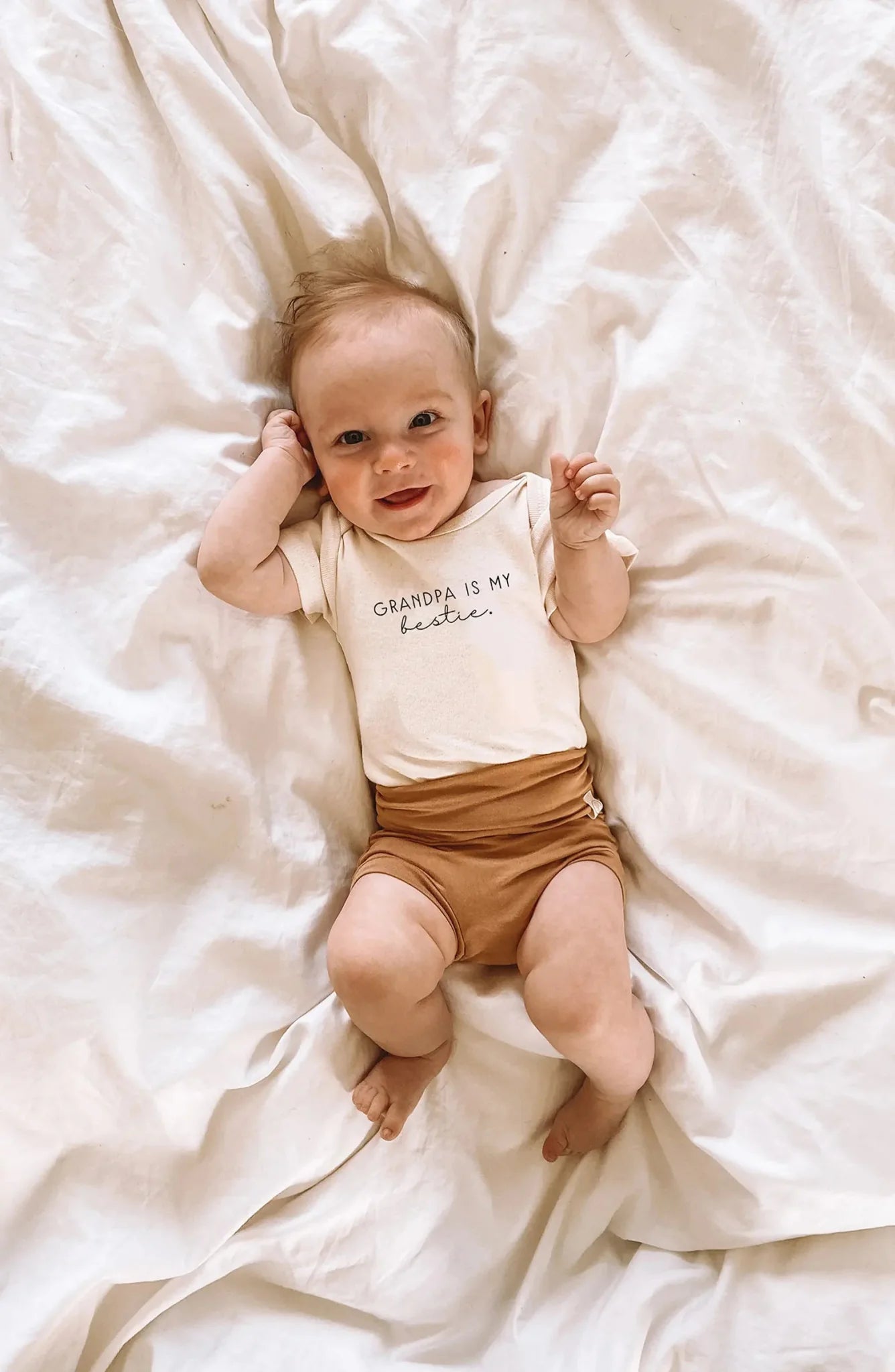 Grandpa Is My Bestie Organic Cotton Baby Bodysuit Short Sleeve