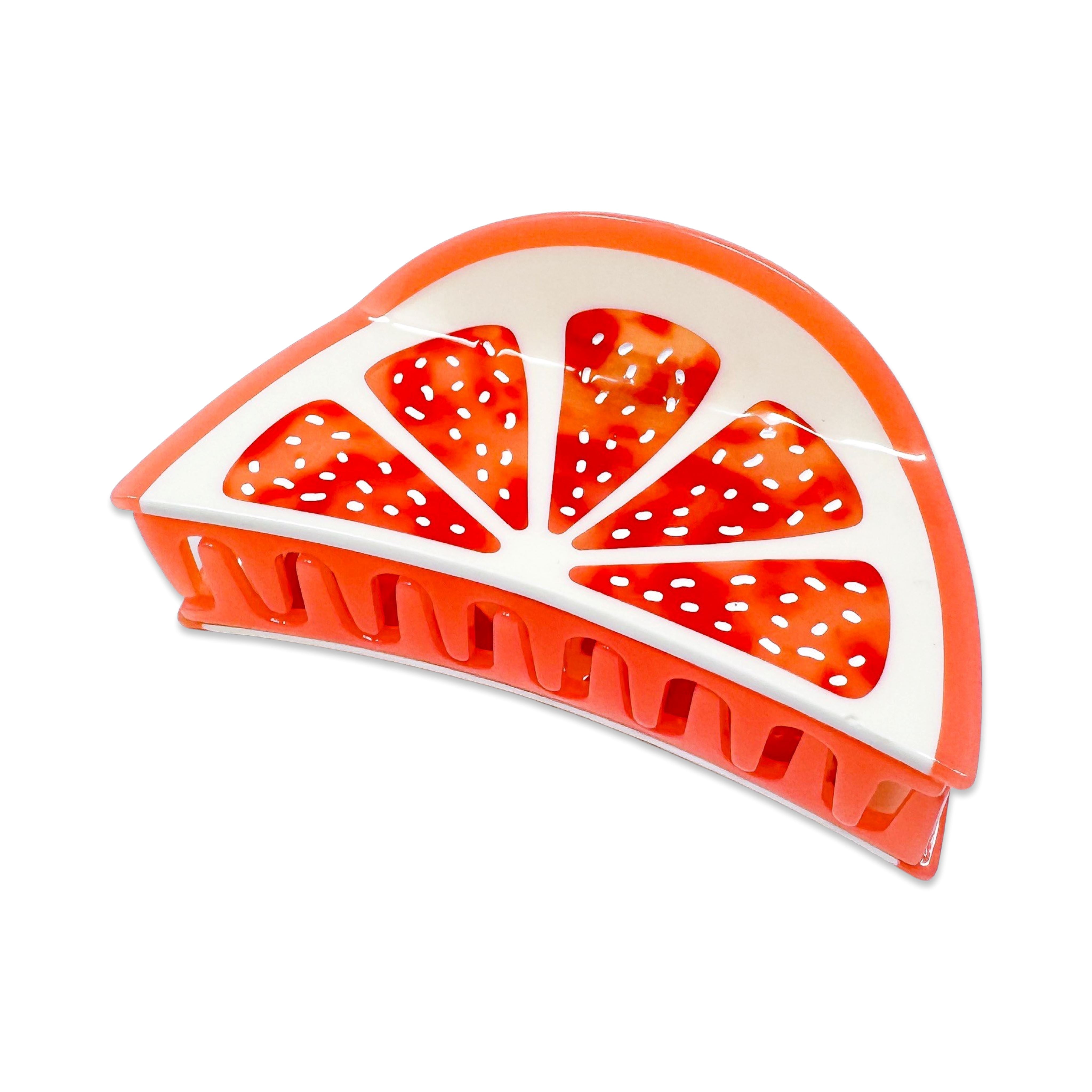 Large Grapefruit Slice Hair Claw Clip