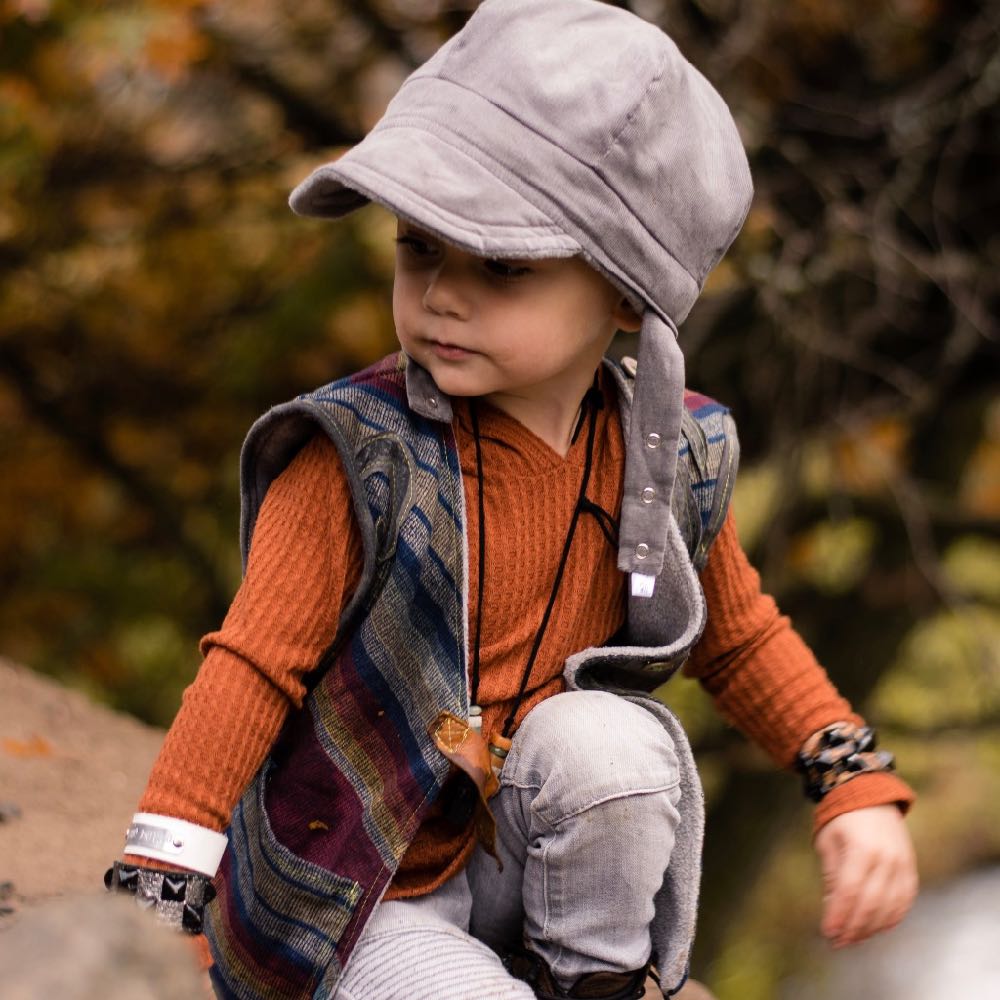 Winter Cap In Granite Corduroy