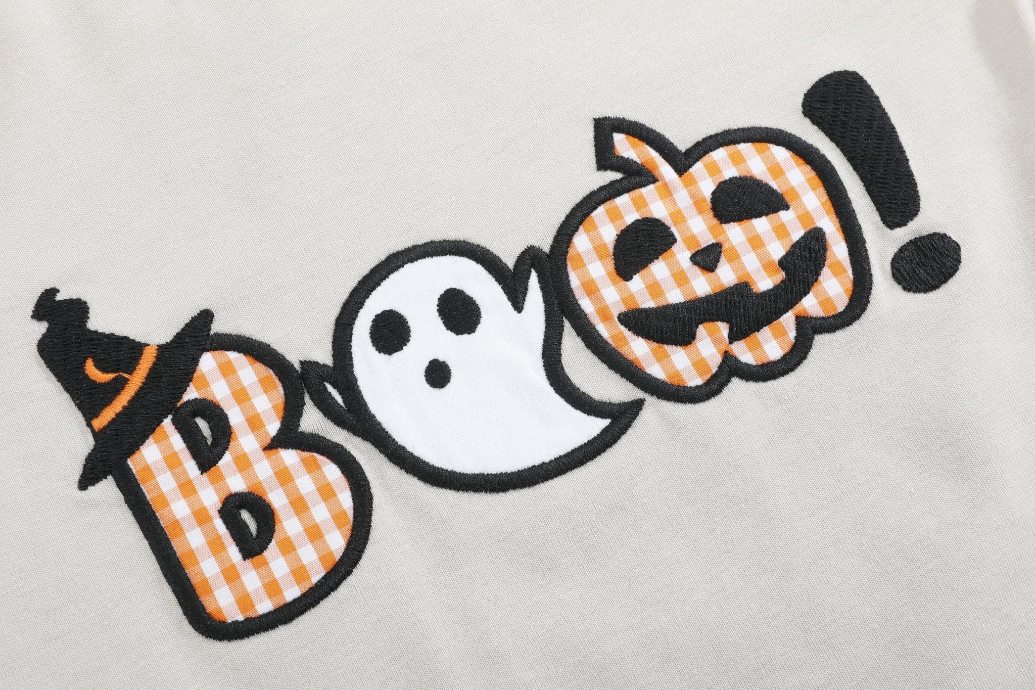 Gray Boo Applique Shirt And Pants Set