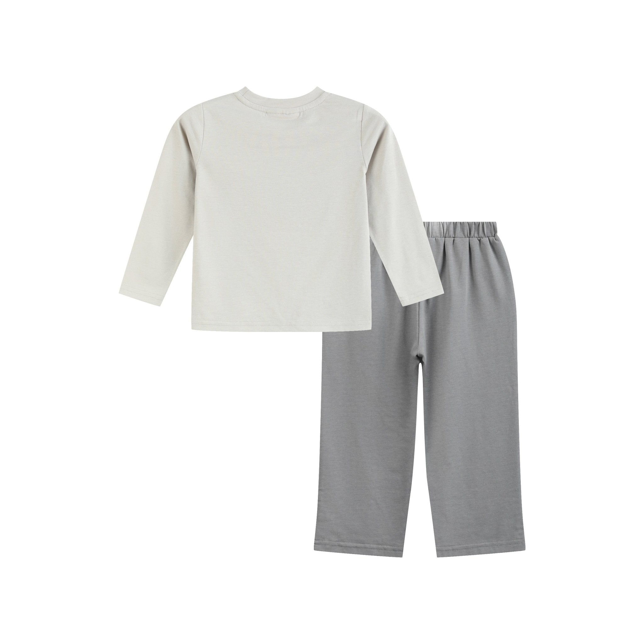 Gray Boo Applique Shirt And Pants Set