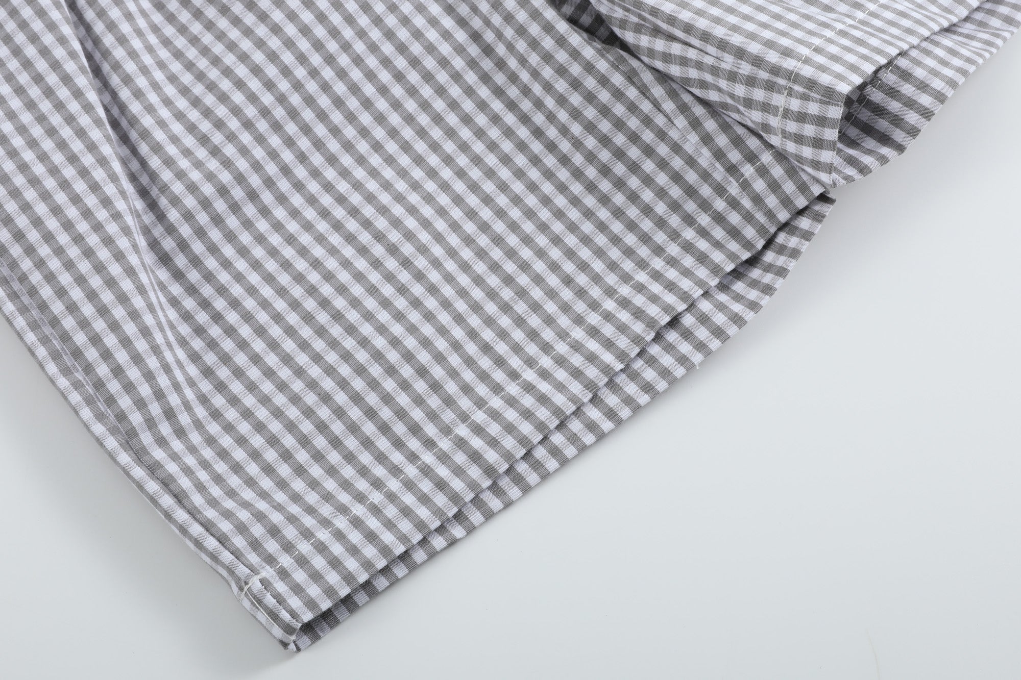 Gray Gingham Golf Tee And Shorts 2 Pc Set