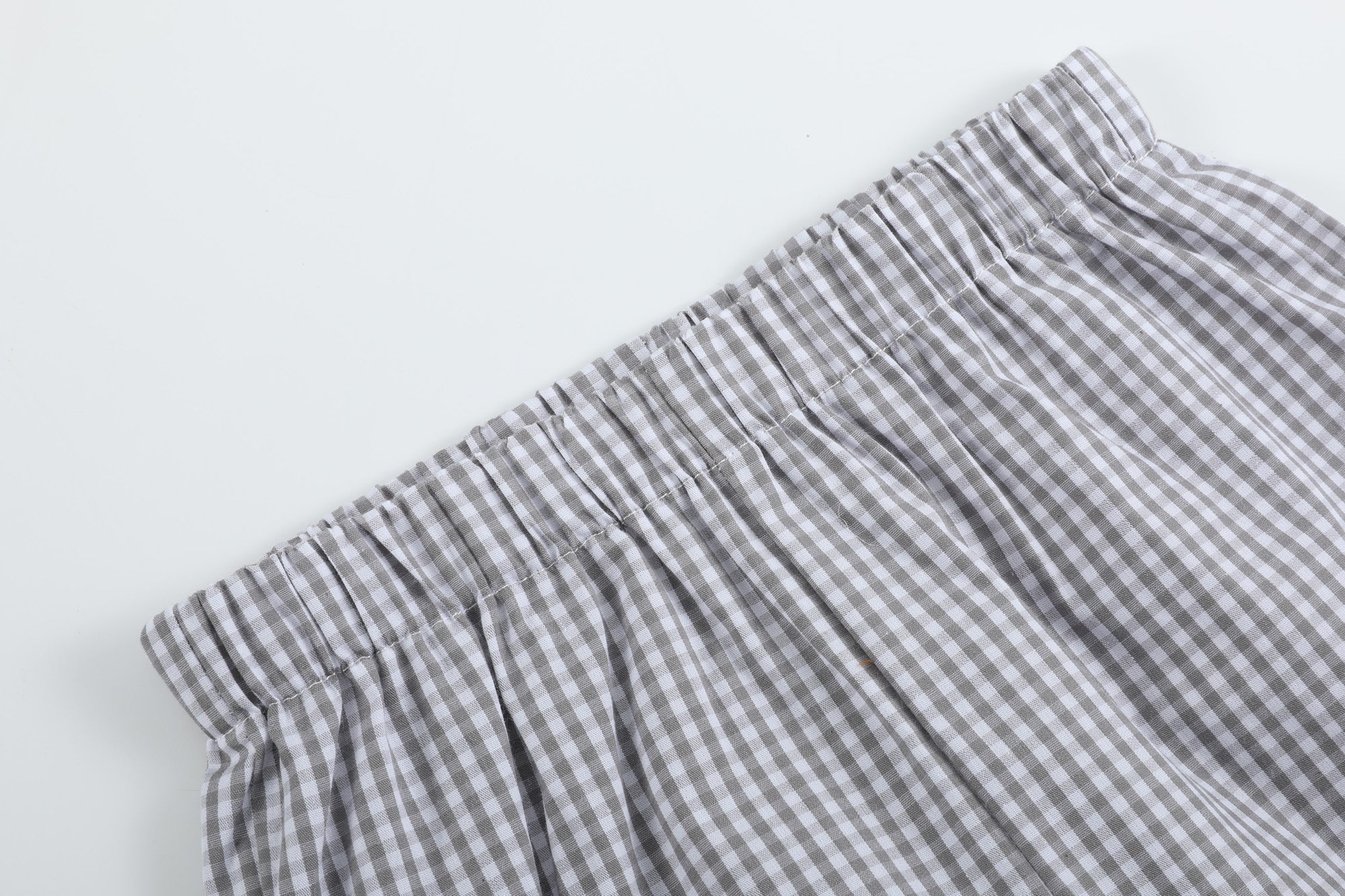 Gray Gingham Golf Tee And Shorts 2 Pc Set