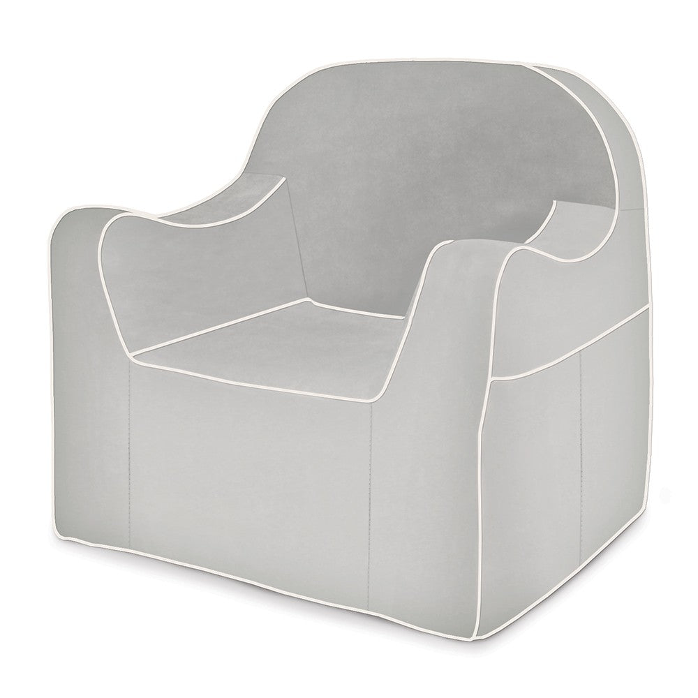 Reader Children's Chair - Grey with White Piping