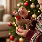Hand Knit Alpaca Wool Christmas Ornament - Great Dane Dog