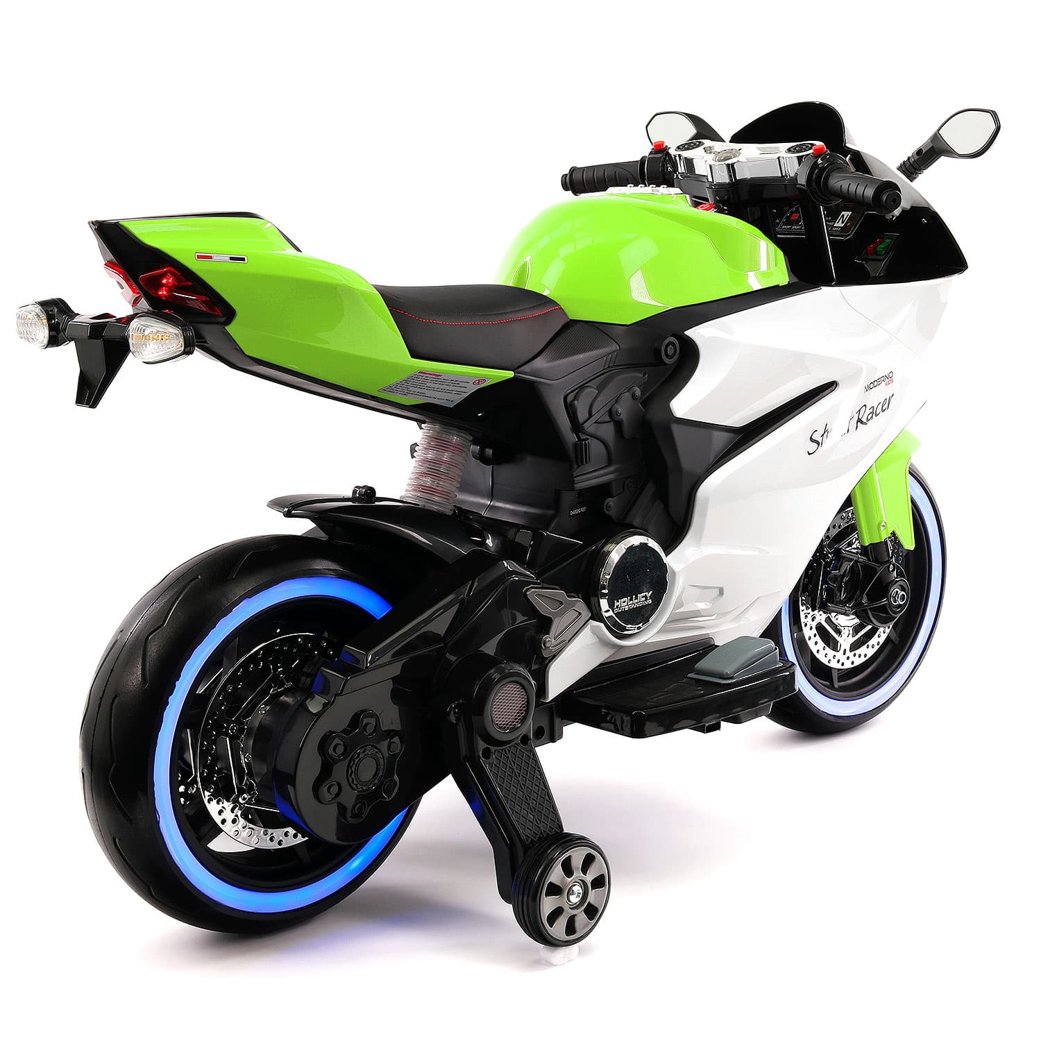 Street Racer 12v Electric Kids Ride-on Motorcycle | Green